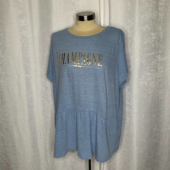 Lane Bryant graphic champagne shirt - Picture 2 of 6